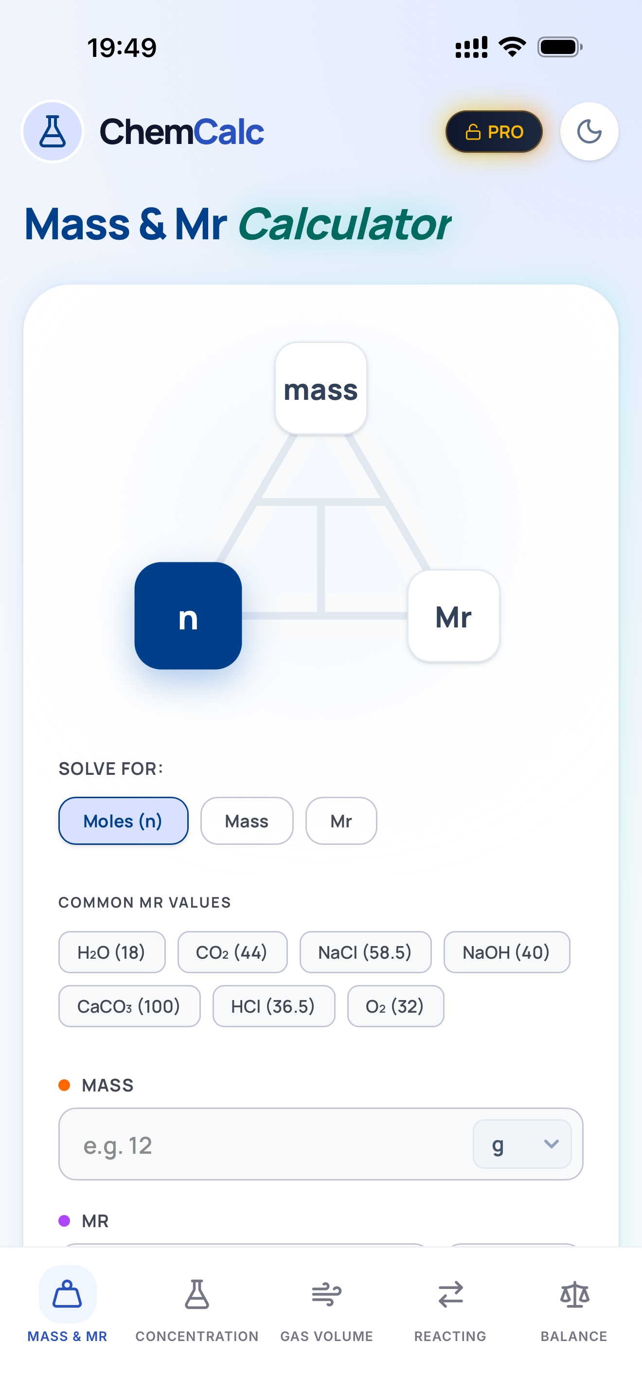 ChemCalc preview